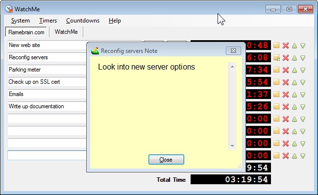 WatchMe (โปรแกรม WatchMe นับเวลาถอยหลัง จับเวลาพร้อมกันหลายอัน) : WatchMe (โปรแกรม WatchMe นับเวลาถอยหลัง จับเวลาพร้อมกันหลายอัน) :
