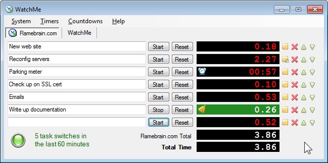 โปรแกรมจับเวลานับเวลาถอยหลัง WatchMe โปรแกรมจับเวลานับเวลาถอยหลัง WatchMe