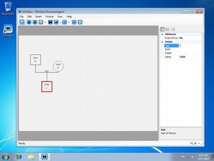 WinGeno (โปรแกรม WinGeno สร้างแผนภาพ Genograms วาดแผนภูมิครอบครัว) : 