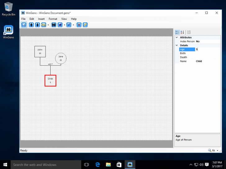 โปรแกรมวาดแผนผังความสัมพันธ์ WinGeno