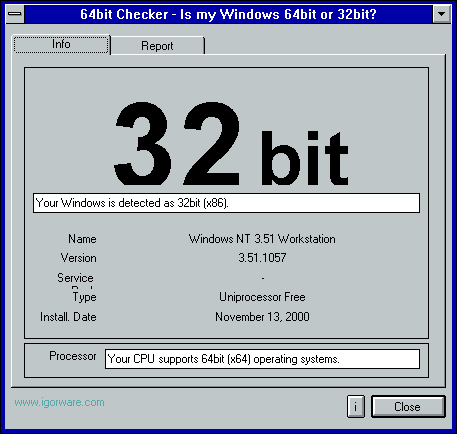 64bit Checker (โปรแกรม 64bit Checker เช็คเวอร์ชันบิตของ Windows) : 64bit Checker (โปรแกรม 64bit Checker เช็คเวอร์ชันบิตของ Windows) :