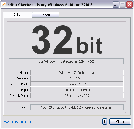64bit Checker (โปรแกรม 64bit Checker เช็คเวอร์ชันบิตของ Windows) : 64bit Checker (โปรแกรม 64bit Checker เช็คเวอร์ชันบิตของ Windows) :