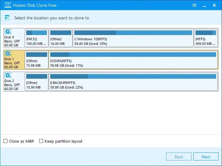 Hasleo Disk Clone (โปรแกรม Clone ระบบ Windows ย้ายข้อมูลบนฮาร์ดดิกส์) : Hasleo Disk Clone (โปรแกรม Clone ระบบ Windows ย้ายข้อมูลบนฮาร์ดดิกส์) :
