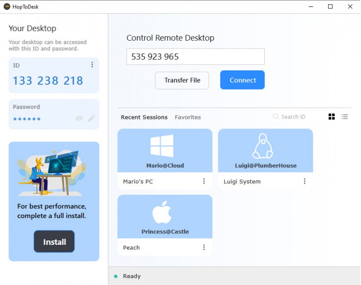 HopToDesk (โปรแกรม HopToDesk รีโมทคอมพิวเตอร์ ควบคุมคอมพิวเตอร์ระยะไกล)