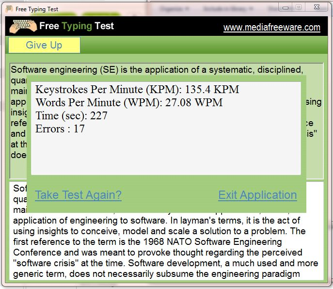 Free Typing Test (โปรแกรม Typing Test ทดสอบการพิมพ์ ฝึกความเร็วพิมพ์ดีดภาษาอังกฤษ)