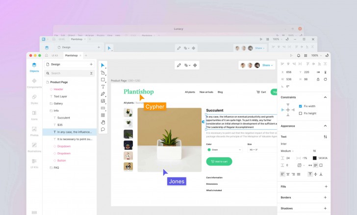 Icons8 Lunacy (โปรแกรม Lunacy ออกแบบกราฟฟิก Vector สร้าง UX UI และหน้าเว็บไซต์) : 