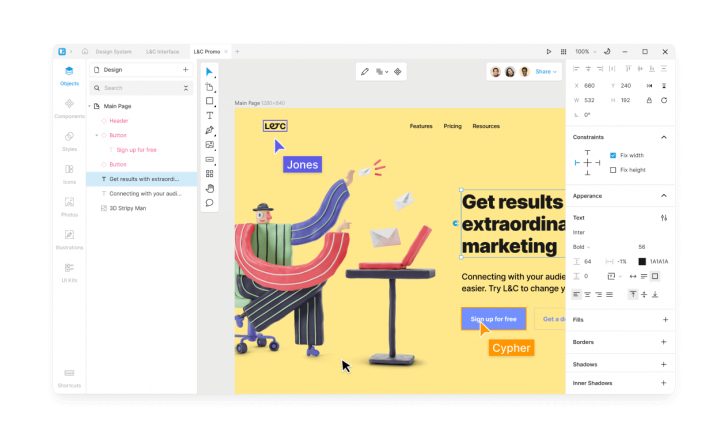 โปรแกรมออกแบบสื่อหน้าจอ UX UI Lunacy