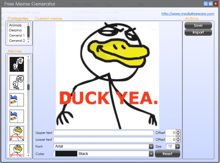 โปรแกรมสร้างมีมตลก Meme Generator