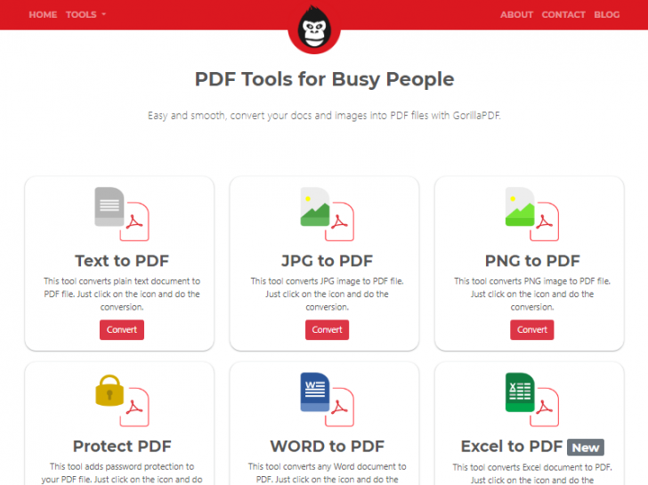 โปรแกรมเครื่องมือแปลงไฟล์ PDF GorillaPDF