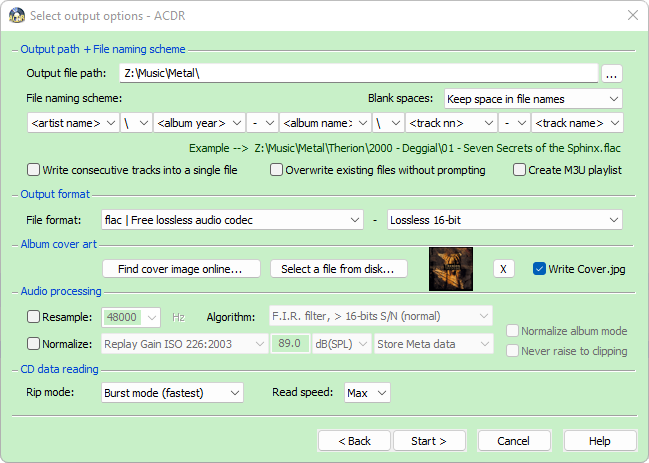 ACDR (โปรแกรม Audio Compact Disc Reader อ่านแผ่นเสียง CD บันทึกไฟล์เพลง) : 