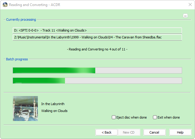 ACDR (โปรแกรม Audio Compact Disc Reader อ่านแผ่นเสียง CD บันทึกไฟล์เพลง) : 