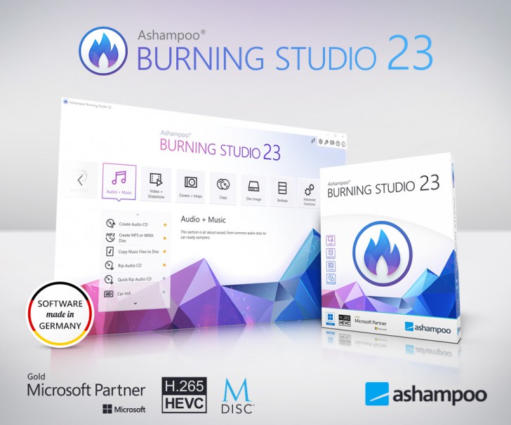 Ashampoo Burning Studio (โปรแกรมไรท์แผ่น CD DVD Blu-ray ครบวงจร) : 