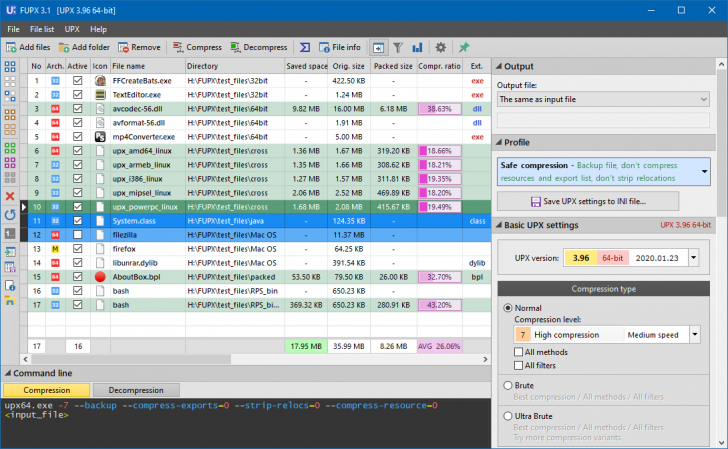 โปรแกรมบีบอัดไฟล์ แตกไฟล์ UPX ​Free UPX
