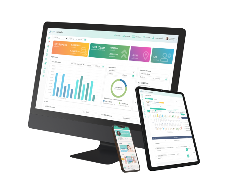 โปรแกรมบริการคลินิกทันตกรรมออนไลน์ จัดคิวนัดหมาย บันทึกประวัติรักษา Cliniter Dental