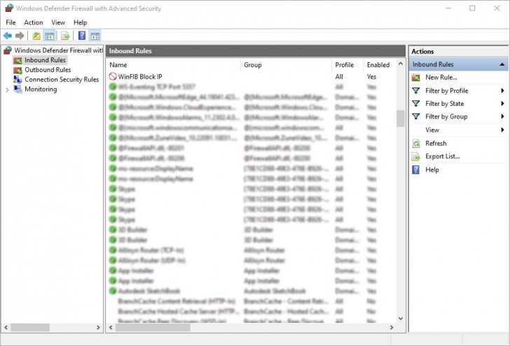 โปรแกรมบล็อกไอพี Windows Firewall IP Address Blocking