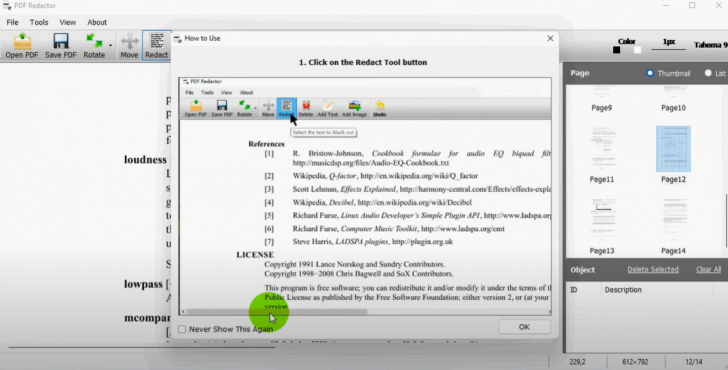 โปรแกรมแก้เอกสาร ถมดำข้อมูล และ ภาพที่ละเอียดอ่อนในไฟล์เอกสาร PDF Redactor