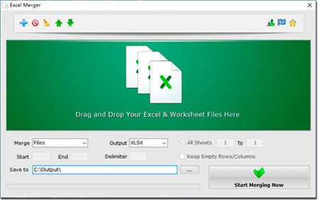 Excel Merger (โปรแกรมรวมไฟล์ Excel ฟรี ไม่ต้องติดตั้ง MS Office หรือ Excel) : 