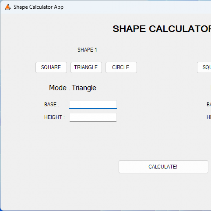 Shape Calculator (โปรแกรมเครื่องคำนวณรูปเรขาคณิต)