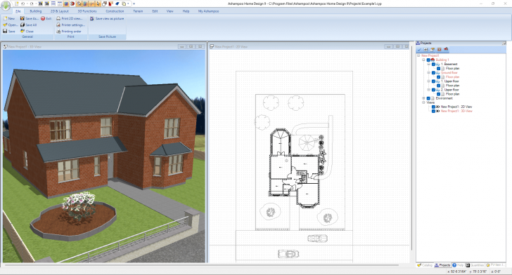 โปรแกรมออกแบบบ้าน Ashampoo Home Design