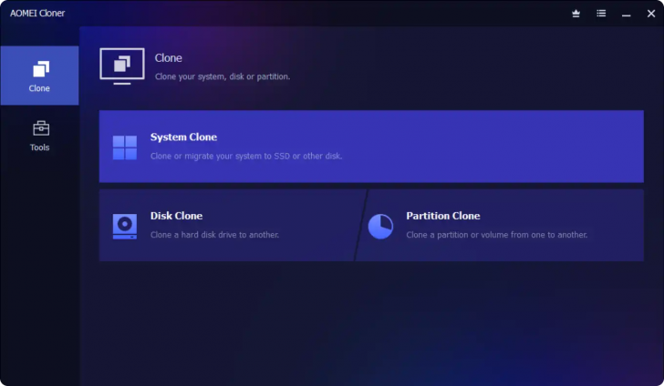 AOMEI Cloner (โปรแกรม AOMEI Cloner โคลนข้อมูล ย้ายฮาร์ดดิสก์) : 