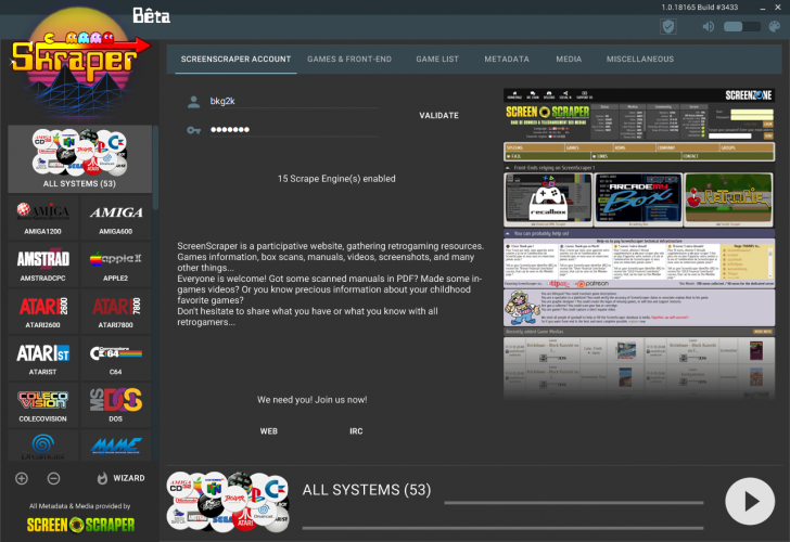 Skraper (โปรแกรมดึงข้อมูล Metadata และภาพประกอบของเกม จากฐานข้อมูลออนไลน์)