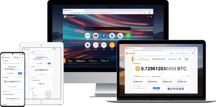 CryptoTab Browser (เว็บเบราว์เซอร์ที่มีฟังก์ชันการขุด Bitcoin ในตัว)