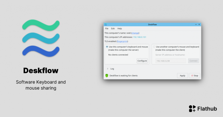 Deskflow (โปรแกรมควบคุมคอมพิวเตอร์หลายเครื่องด้วยชุดแป้นพิมพ์ เมาส์ ชุดเดียว)