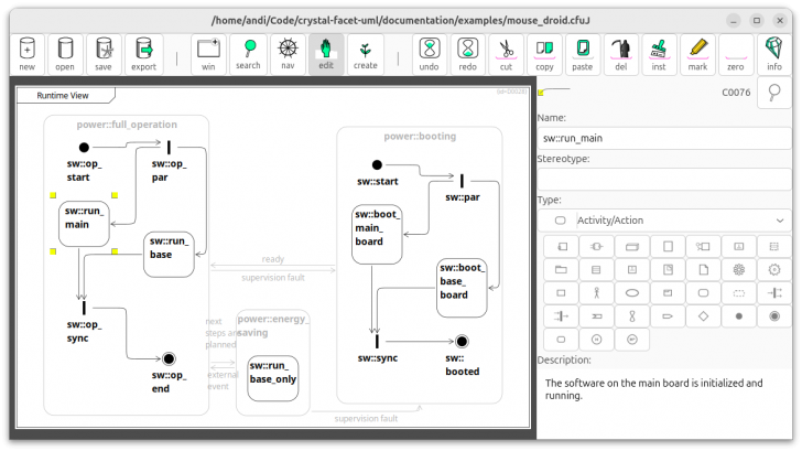crystal-facet-uml (โปรแกรมสร้างแบบจำลอง UML และ SysML)