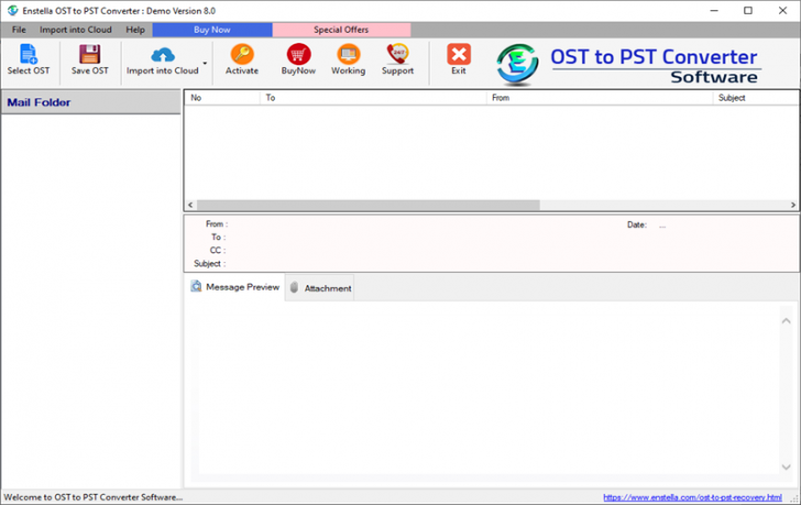 โปรแกรมกู้คืนและแปลงไฟล์ OST เป็นไฟล์ PST สำหรับอีเมล Enstella OST Recovery Software
