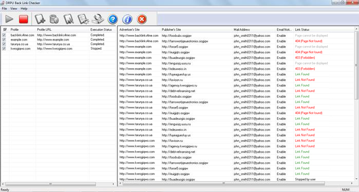 โปรแกรมตรวจสอบ Backlink วิเคราะห์ลิงก์ย้อนกลับของเว็บไซต์ DRPU Back Link Checker โปรแกรมตรวจสอบ Backlink วิเคราะห์ลิงก์ย้อนกลับของเว็บไซต์ DRPU Back Link Checker
