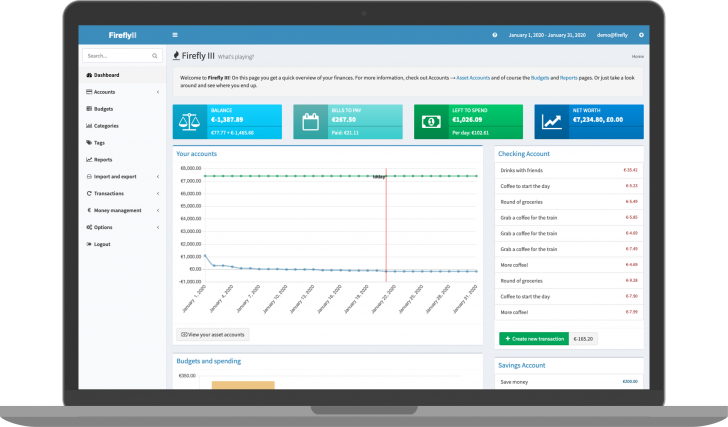 Firefly III (โปรแกรมบัญชีครัวเรือนแจกฟรี ช่วยสร้างวินัยการออมเงิน)