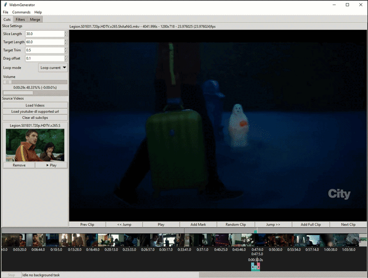 โปรแกรมตัดต่อวิดีโอ WebmGenerator