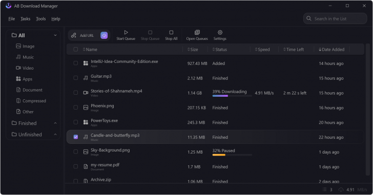 AB Download Manager (โปรงแกรมเร่งความเร็วดาวน์โหลด สำหรับสายฟรี)
