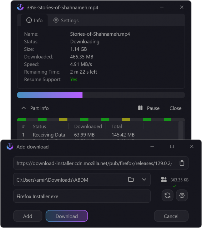 AB Download Manager (โปรงแกรมเร่งความเร็วดาวน์โหลด สำหรับสายฟรี)