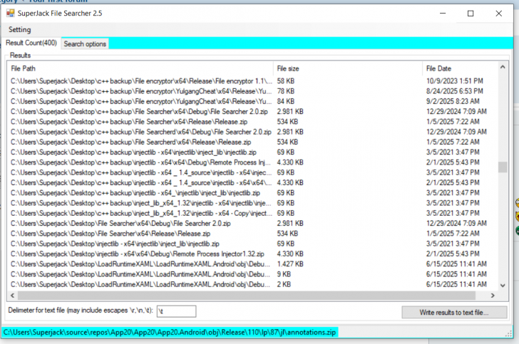 โปรแกรมค้นหาไฟล์ SuperFast File Searcher โปรแกรมค้นหาไฟล์ SuperFast File Searcher