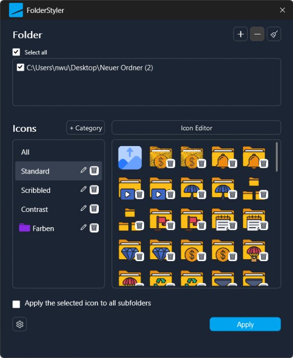 โปรแกรมเปลี่ยนสไลต์ไอคอนโฟลเดอร์ ให้สวยงามไม่จำเจ Ashampoo Folder Styler