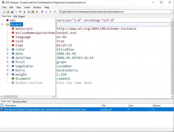 XML Notepad (โปรแกรมที่เกิดมาเพื่อ เปิดไฟล์ และแก้ไขไฟล์ XML)