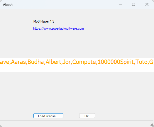 Mp3 Player (โปรแกรมเล่นไฟล์เพลง MP3) : 