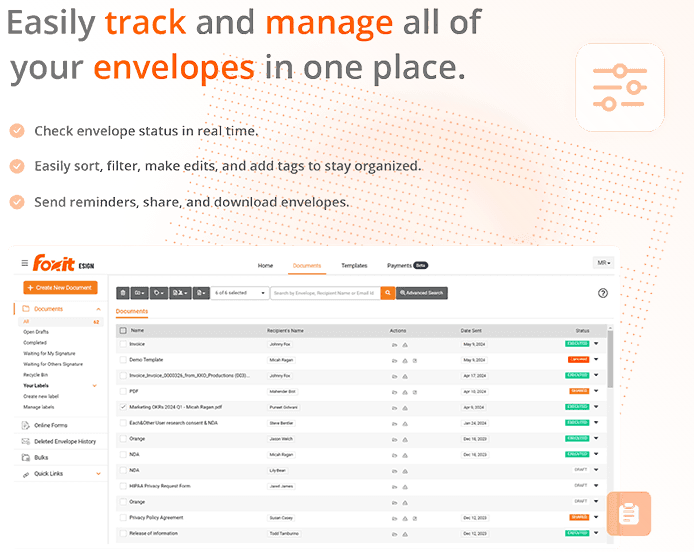 โปรแกรมจัดการงานเซ็นเอกสารอิเล็กทรอนิกส์ Foxit eSign