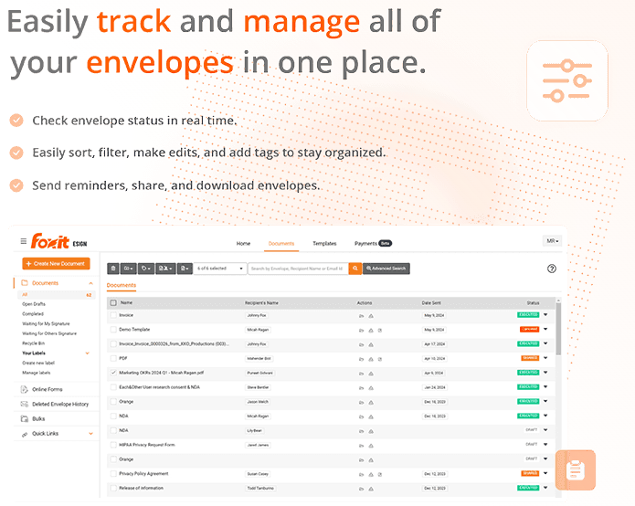 Foxit eSign (โปรแกรมจัดการงานเซ็นเอกสาร สร้างเอกสาร ส่งออกไปขอลายเซ็น) : 