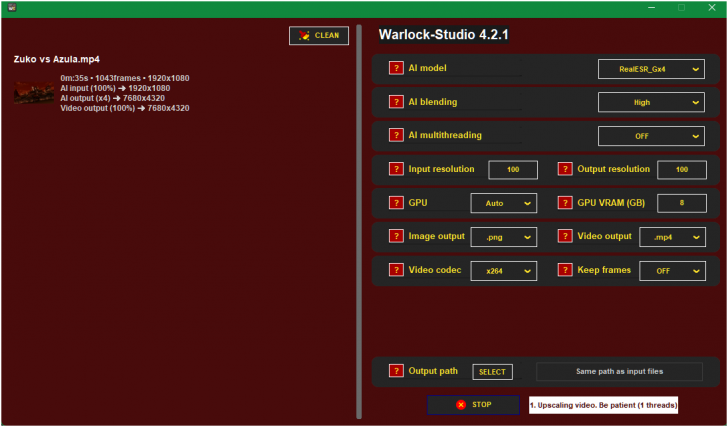 Warlock-Studio (โปรแกรมเพิ่มความละเอียด ลด Noise ให้รูปภาพ และวิดีโอ)