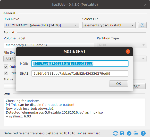 Iso2Usb (โปรแกรมสร้างอุปกรณ์บูตจากไฟล์อิมเมจ ISO)