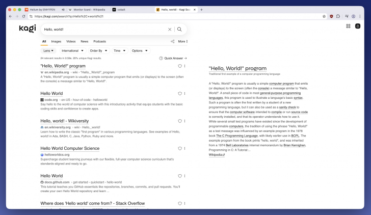 Helium Browser (เว็บเบราว์เซอร์ความปลอดภัยสูง มีระบบปิดกั้นโฆษณาในตัว)