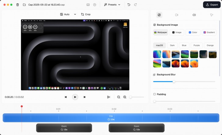 Cap (โปรแกรมบันทึกหน้าจอดีไซน์สวย แชร์ต่อง่าย)