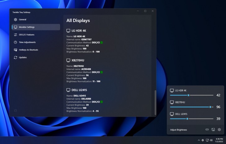 Twinkle Tray (โปรแกรมช่วยปรับความสว่างหน้าจอ)