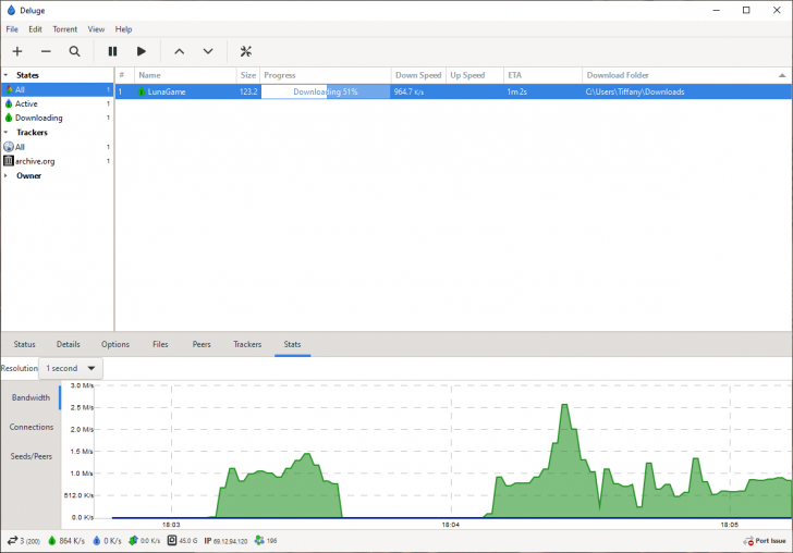 Deluge (โปรแกรม BitTorrent น้ำหนักเบา ทำงานไว)