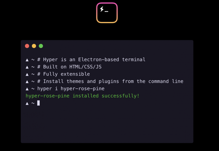 Hyper (โปรแกรมเทอร์มินัลบน OS ต่าง ๆ ที่พัฒนาด้วยเทคโนโลยีเว็บ)