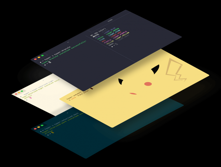 Hyper (โปรแกรมเทอร์มินัลบน OS ต่าง ๆ ที่พัฒนาด้วยเทคโนโลยีเว็บ) : 