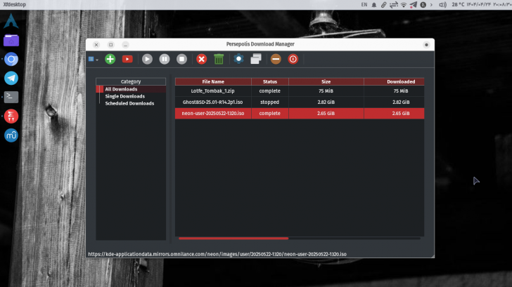 Persepolis Download Manager (โปรแกรมช่วยโหลด รองรับการโหลดแบบแบ่งส่วน ฯลฯ)