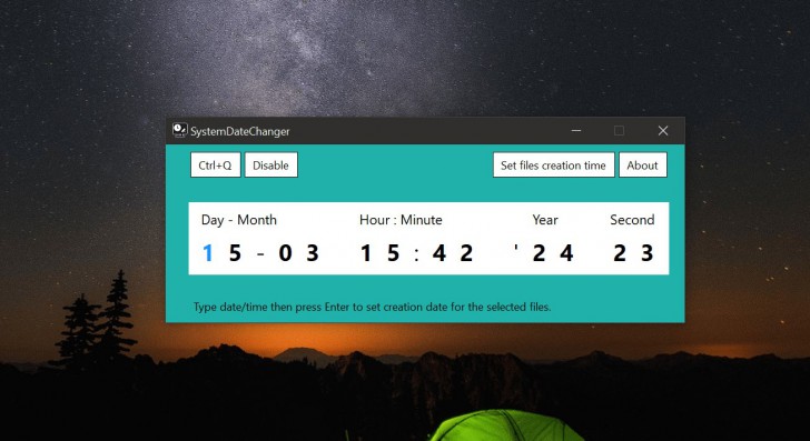 SystemDateChanger (โปรแกรมเปลี่ยนวันที่ของระบบ)